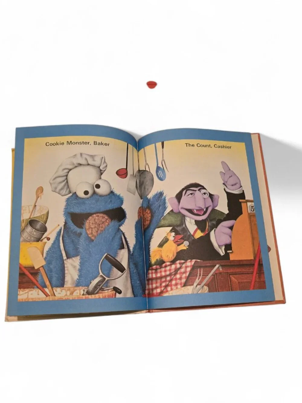 Vintage Sesame Street Library Lot Vol 1-5 Hardcover Books Big Bird CookieMonster